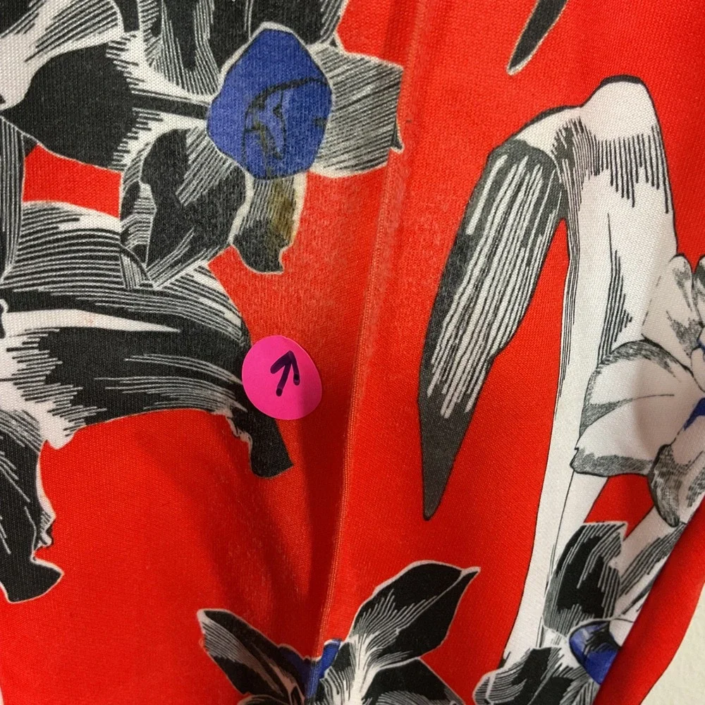 Nike Floral Track Pants Women M Red Cropped Botanical Logo Tape Streetwear Retro